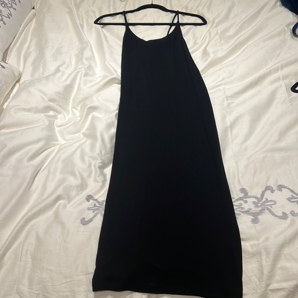 H&M Basics Long Black Maxi Dress Sz M